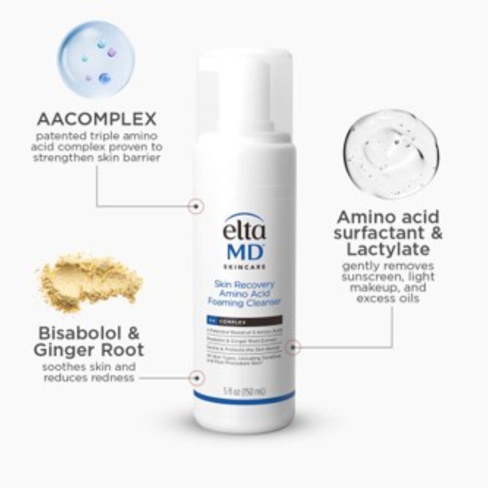 NWT EltaMD Skin Recovery Amino Acid Foaming Cleanser - White - Picture 3 of 6